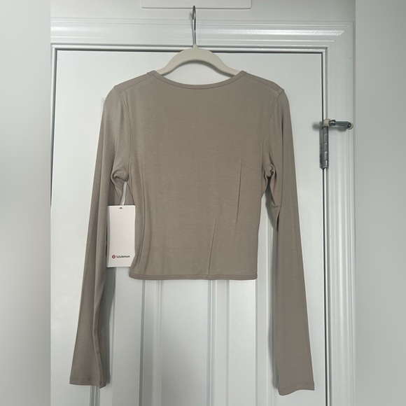 Lululemon Wrap-Front Ribbed Long Sleeve Top - Picture 3 of 5